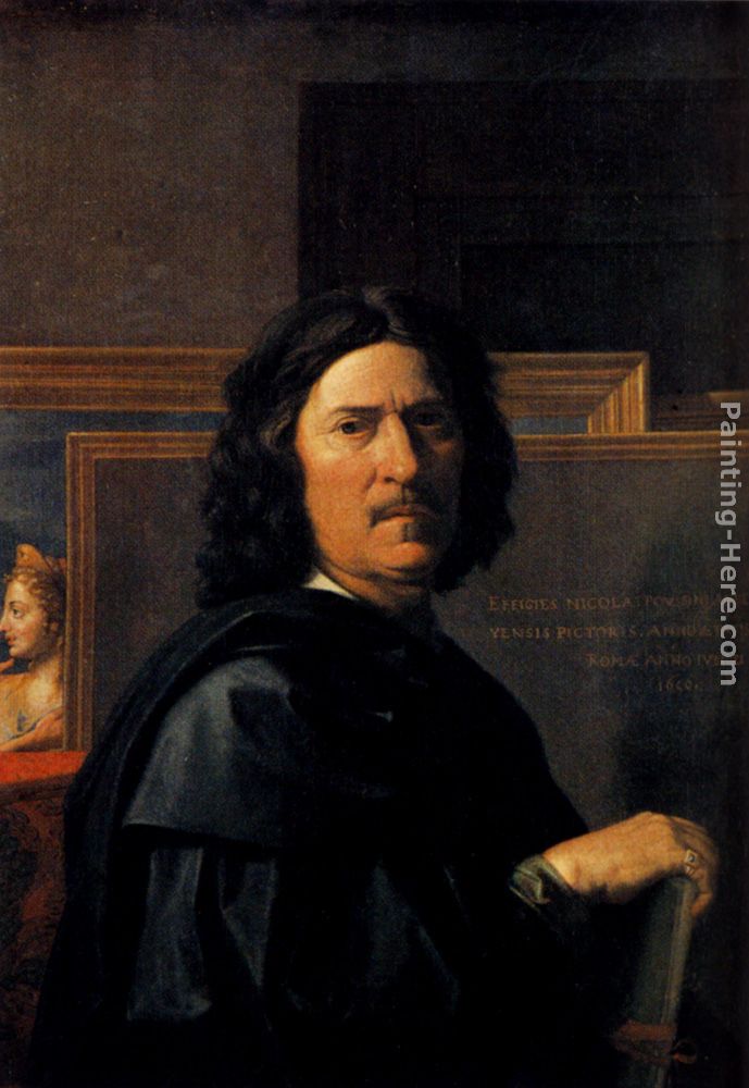 Self-Portrait painting - Nicolas Poussin Self-Portrait art painting